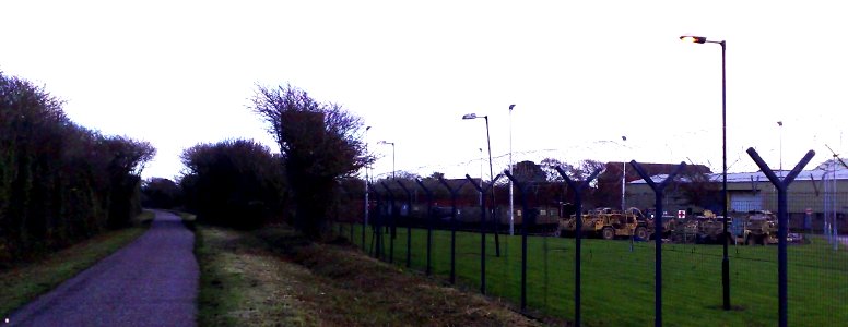 ROYAL MARINE BASE CHIVENOR FROM TARKA TRAIL ( OLD RAILWAY LINE ) - BRAUNTON - DEVON - UK