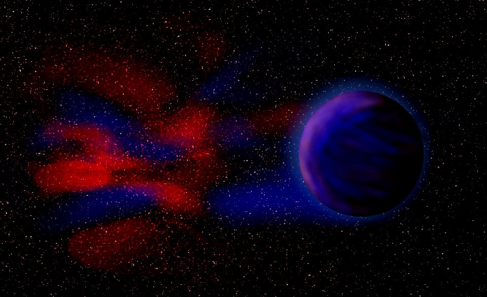 Planet and stars - created on my mobile phone