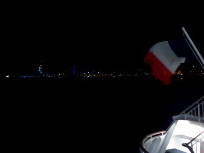 PORTSMOUTH SPINAKER TOWER - BRTTANY FERRIES NORMADIE - FRENCH FLAG