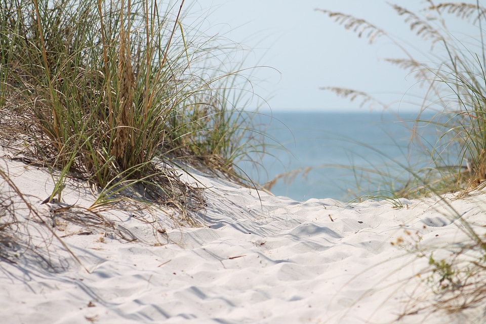 Sand ocean blue green