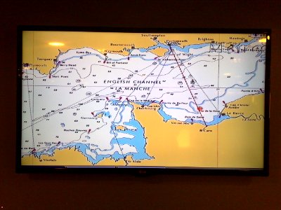 COMPUTER TRACKING SCREEN - BRITTANY FERRIES SHIP NORMANDIE