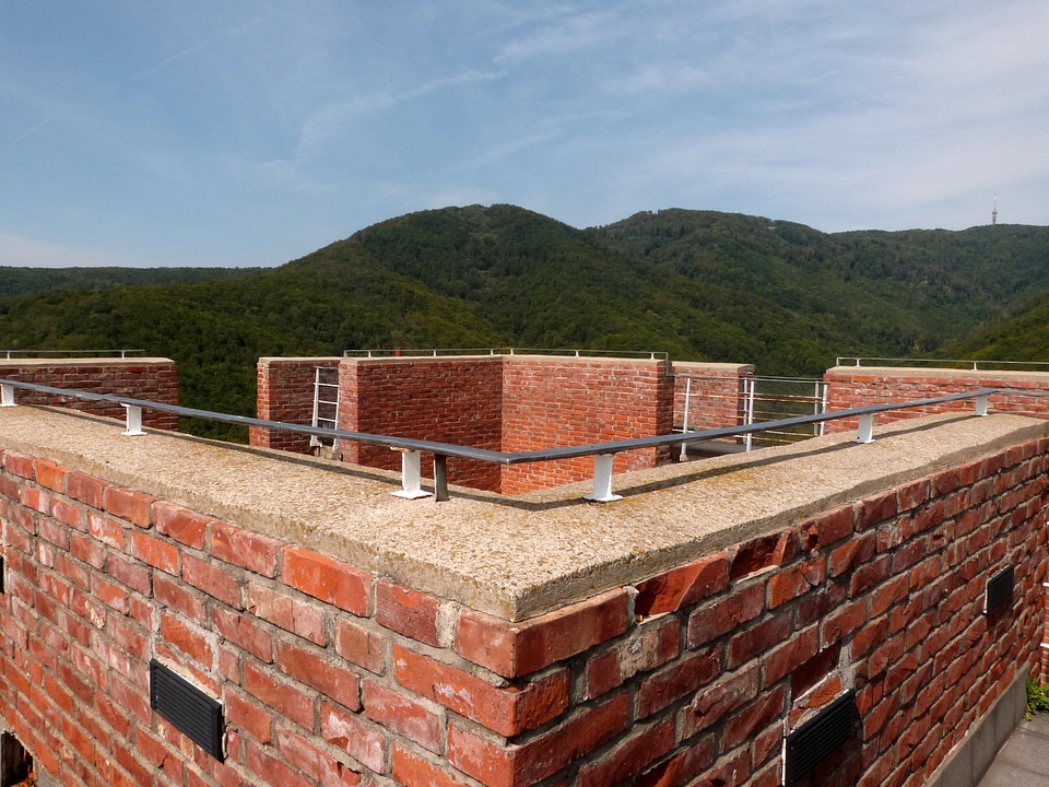 Red historic mountains