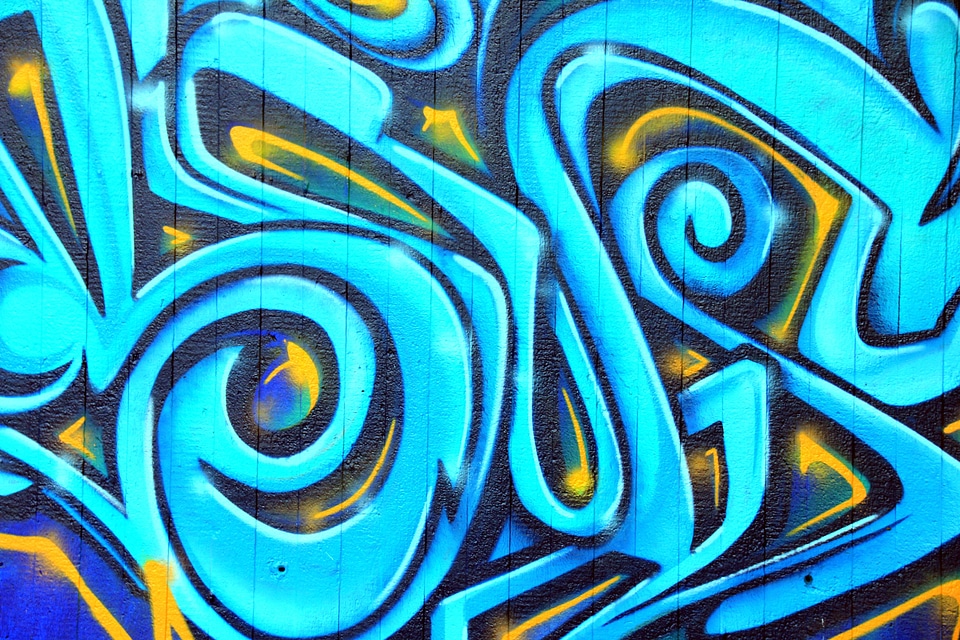 Graffiti lines colorful