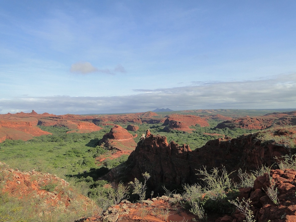 Clouds scenic rocks