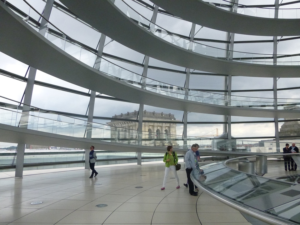 Glass dome reichstag building