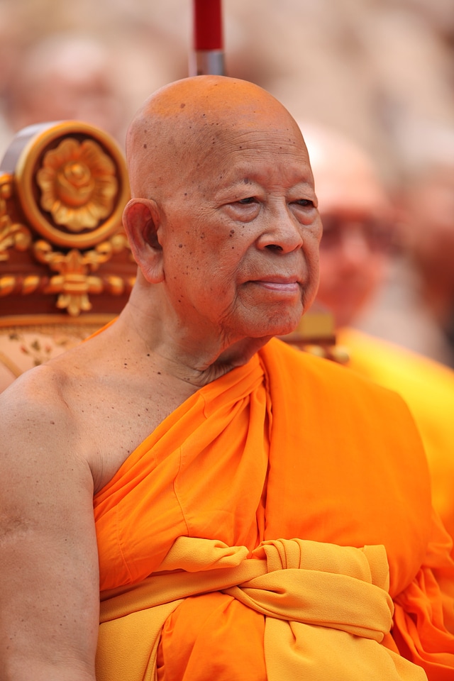 Priests monk orange