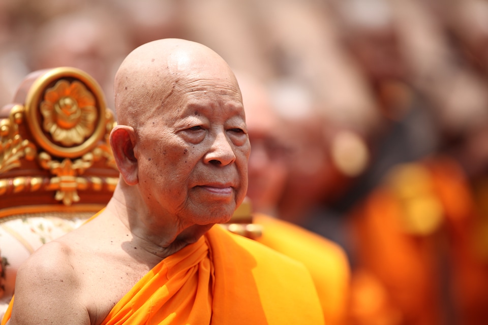 Priests monk orange