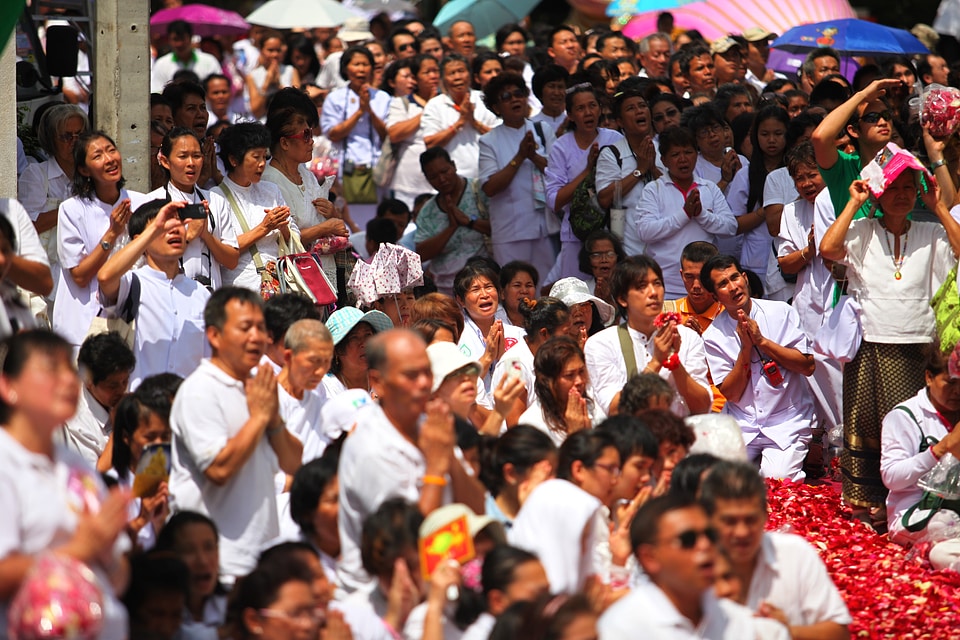 Crowd thailand thai