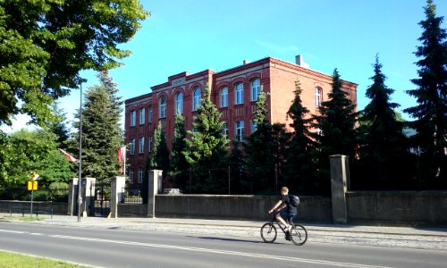 The oldest high school (AD1903) in Tomaszow Mazowiecki, medium-sized city in central Poland, EU photo