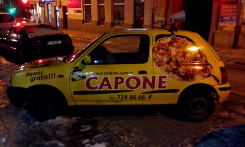 Pizza delivery car (the oldest pizzeria) photo