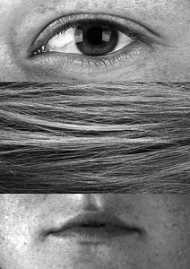 Hair face composite photo