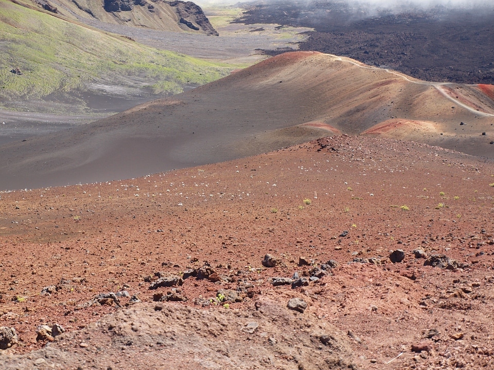 Maui volcano crater photo