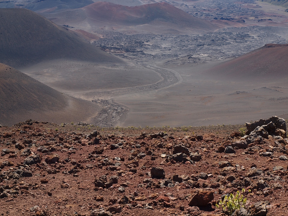 Maui volcano crater