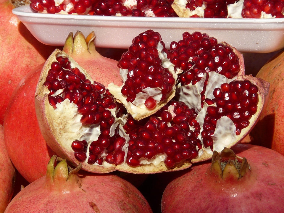 Seeds fruit punica granatum