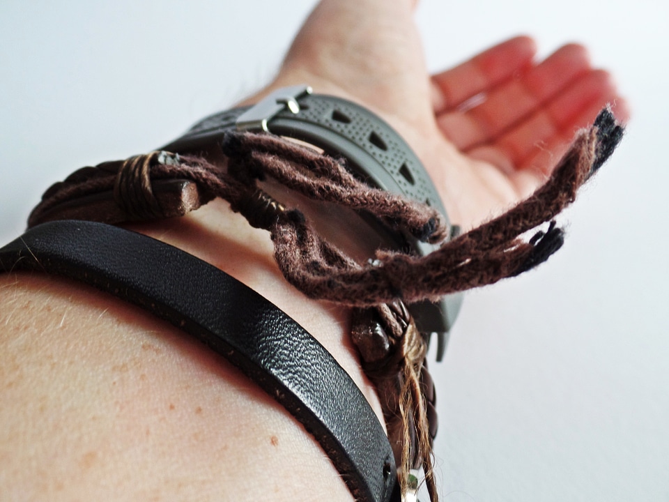 Leather fabric jewellery