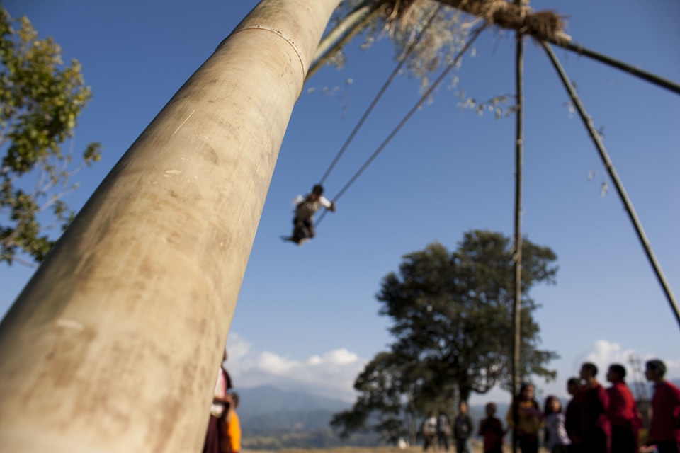 Rope tied children