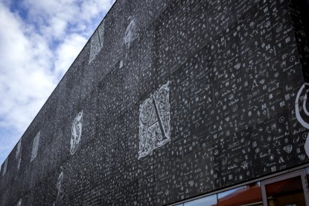 Maakunta-arkiston seinä, Hämeenlinna, Finland photo