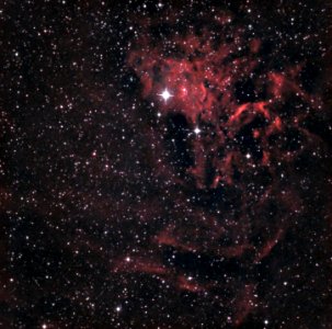 Flaming star nebula (ic405)