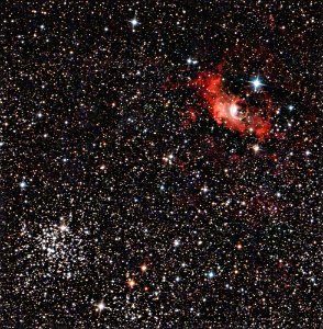 Open Cluster M52 and the Bubble Nebula