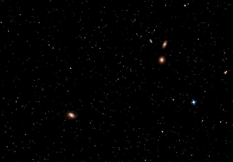 Galaxies M96 M105 in Leo