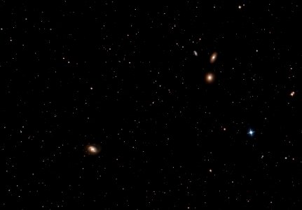 Galaxies M96 M105 in Leo