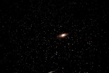 Andromeda with a Meteor