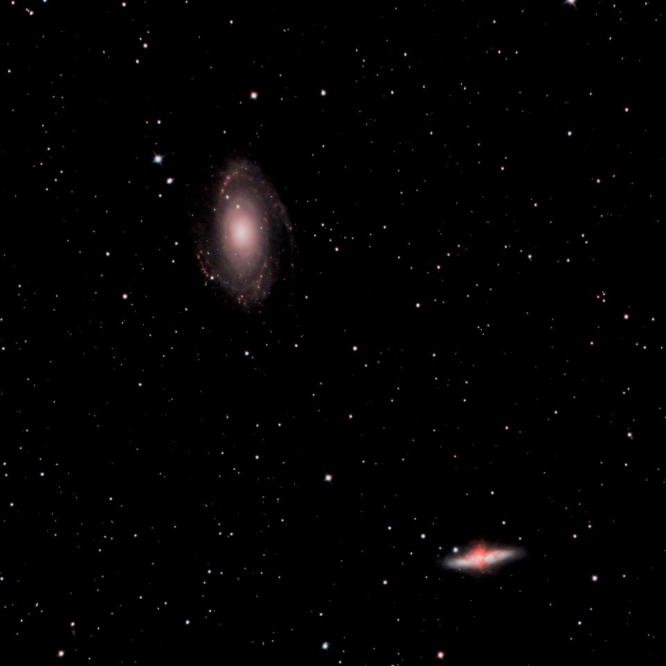 Bodes/Cigar Galaxies in Hydrogen Alpha