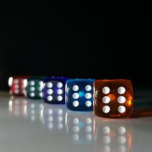 Colorful play craps photo
