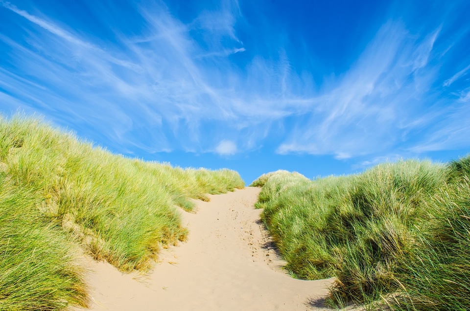 Beach sky blue