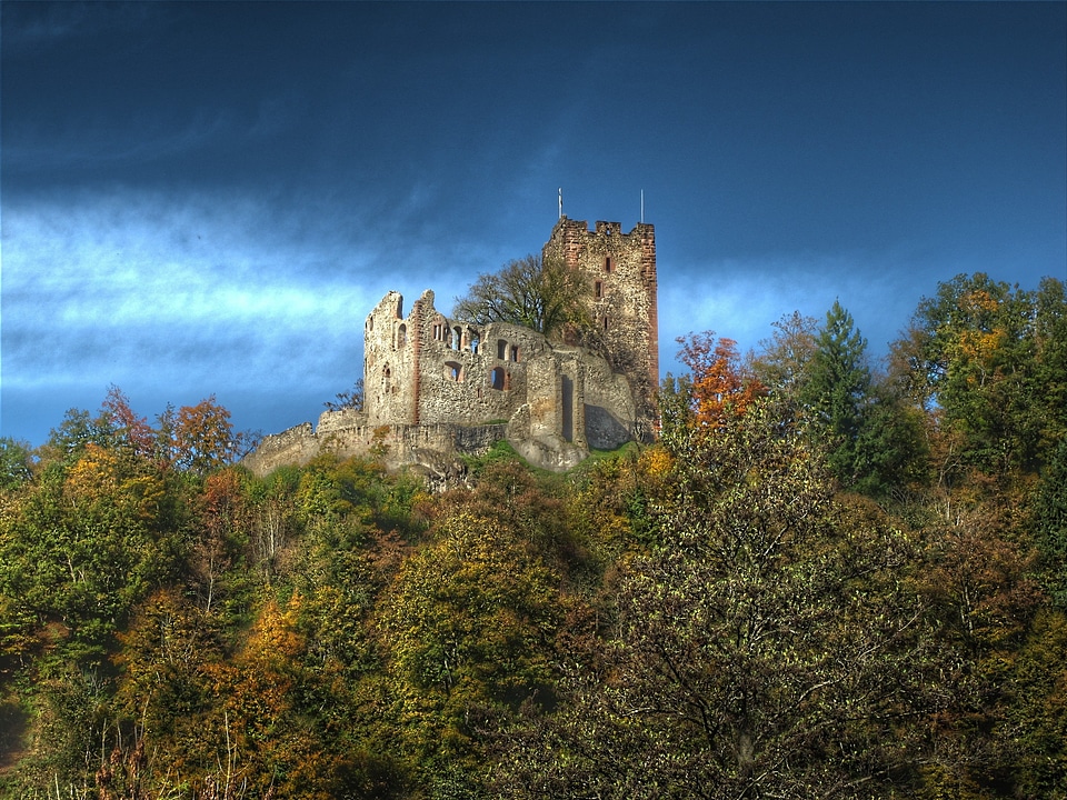Castle burgruine tower