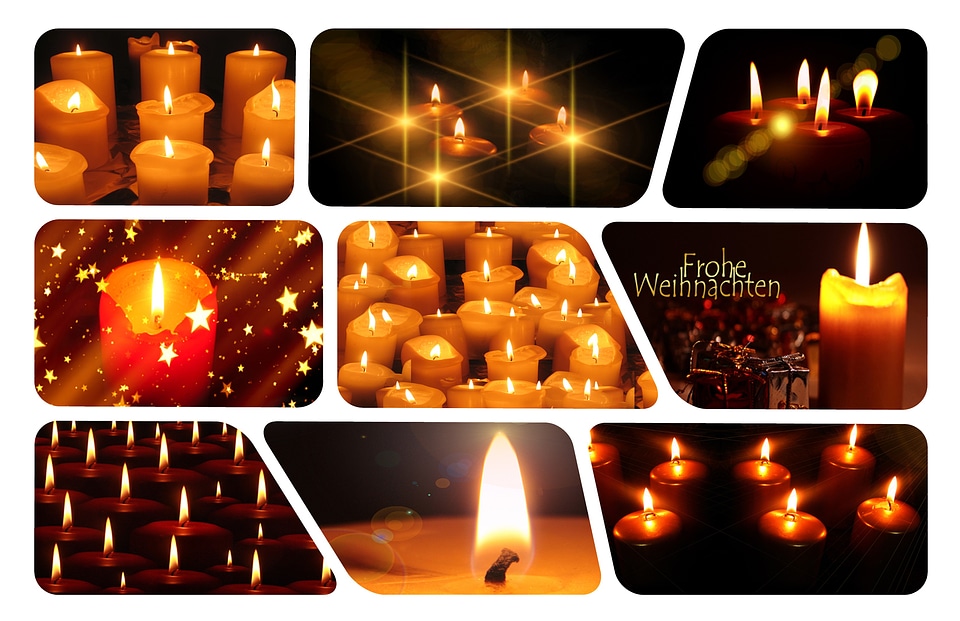 Wax candle wax greeting
