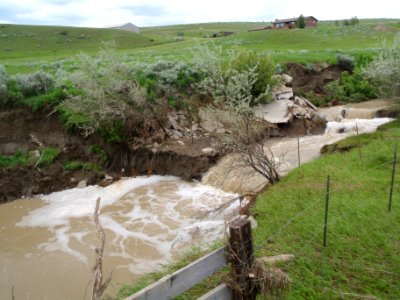 Galpin Bridge looking SW at channel upstream of bridge photo