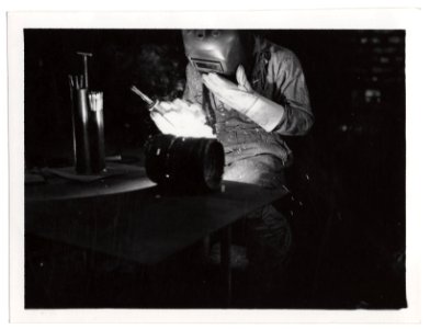 "A Negro youth welding" photo