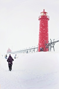 People winter walking photo