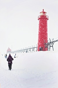 People winter walking