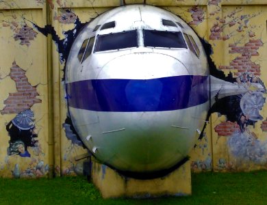 The plane comes
