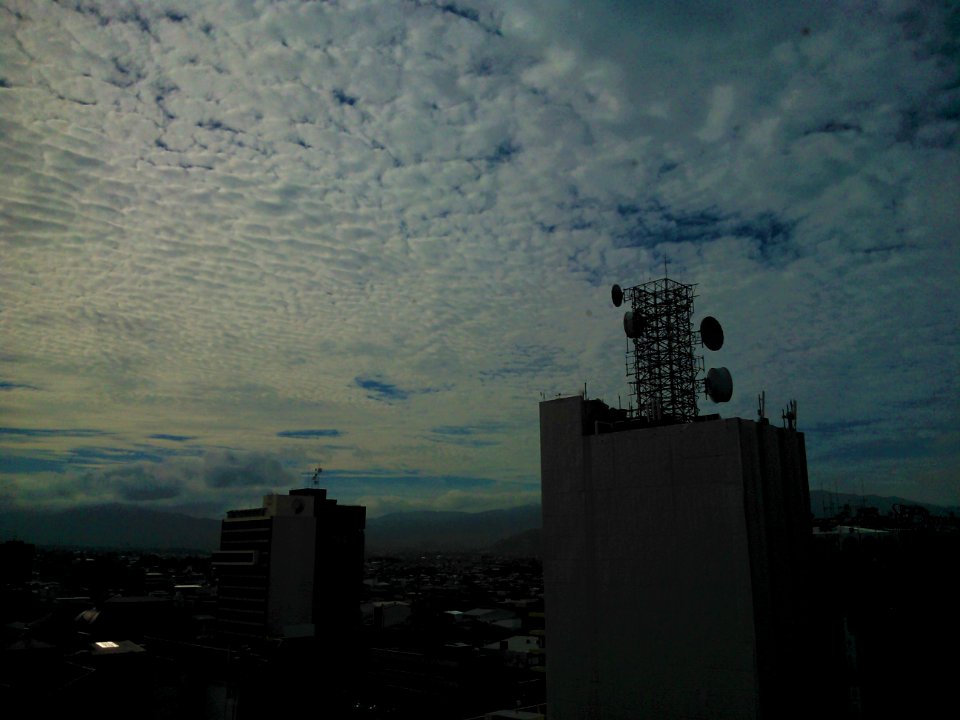 Cotton clouds on the city