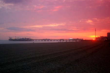 Sunset Brighton Pier and i360
