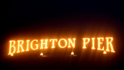 Brighton Pier Sign (8pt Star Filter) photo