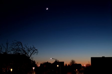 dusk falls over
