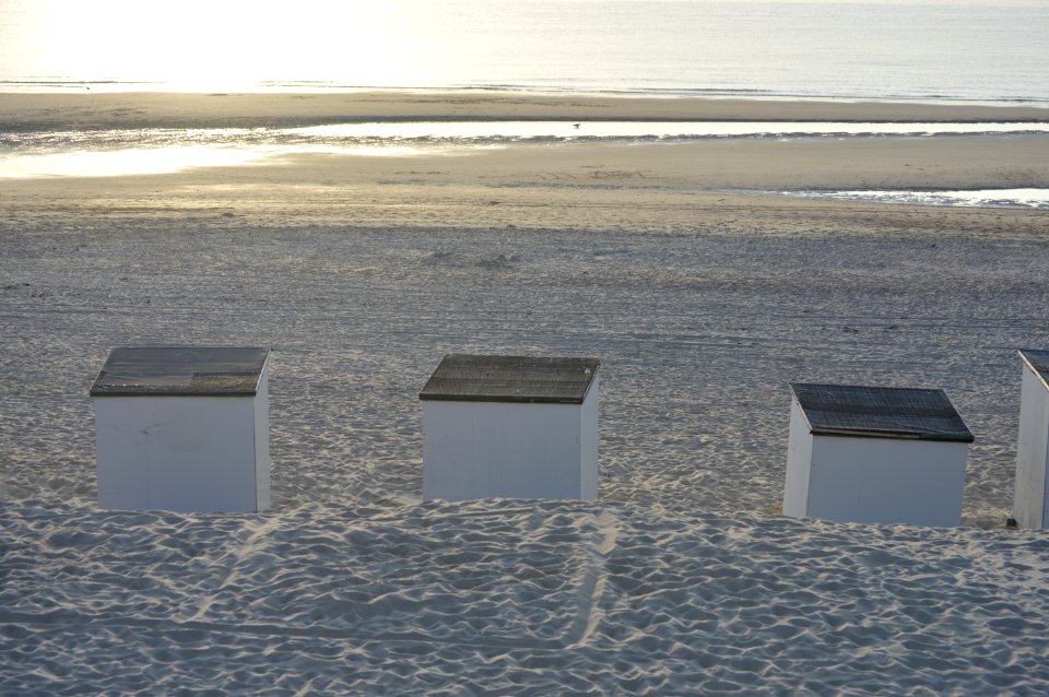20170807 small beach houses, sunset, Burgh Haamstede, Netherlands