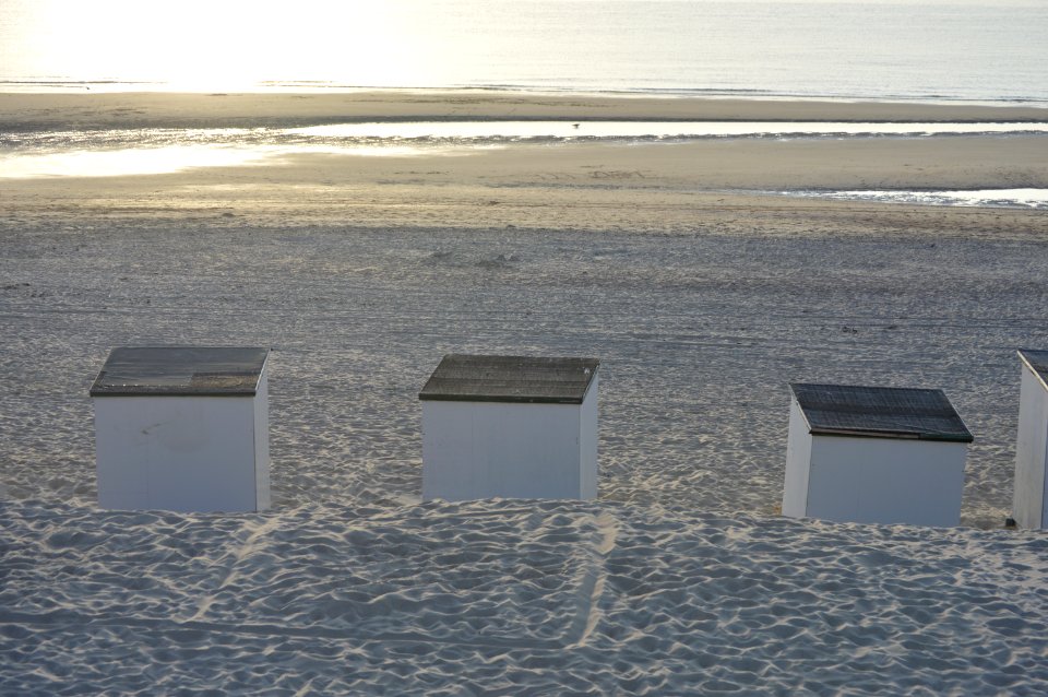 20170807 small beach houses, sunset, Burgh Haamstede, Netherlands photo