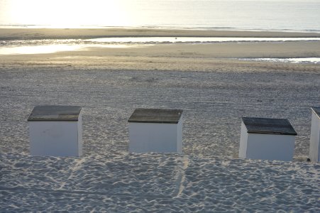 20170807 small beach houses, sunset, Burgh Haamstede, Netherlands