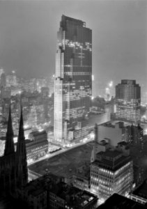 Stairway to the Stars: Rockefeller Center and the RCA Building from 515 Madison Avenue. December 5, 1933.