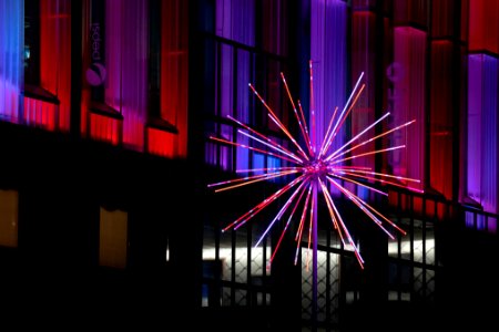 "Electric Dandelions" by Liquid Pxl (2021) at South Street Seaport photo