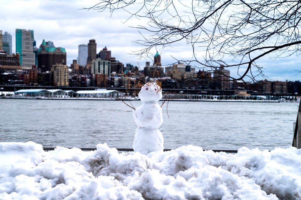 Snowperson in East River Park