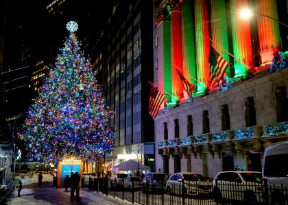 NYSE Christmas Tree from Wall Street photo