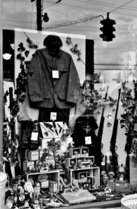 Autumn Trappings: Fall window display at Windsor Locks, Connecticut, October 1939. photo