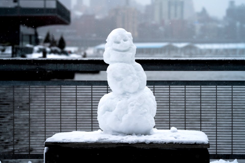 Snowman in East River Park