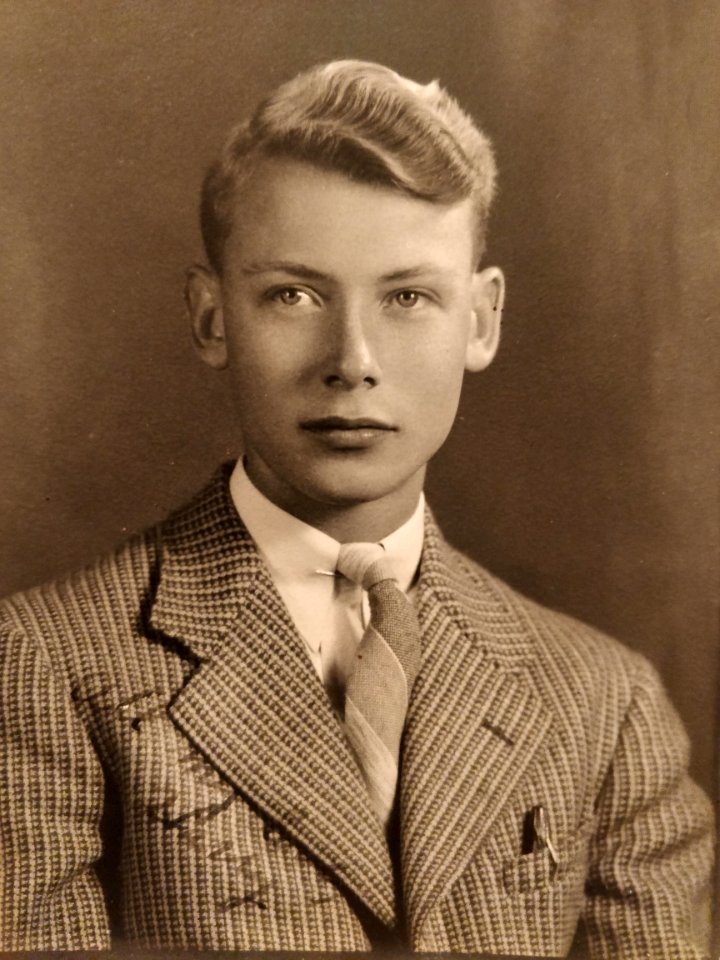 Found photo of a young man. Circa 1930s-40s.